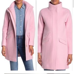 J. Crew Italian Stadium Cloth Wool Cocoon Coat Size 20 fresh bouquet pink
